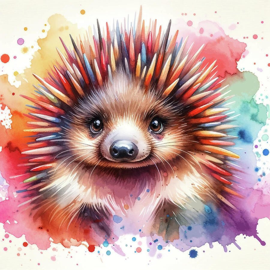 Animal Painting - Echidna by Chris Butler