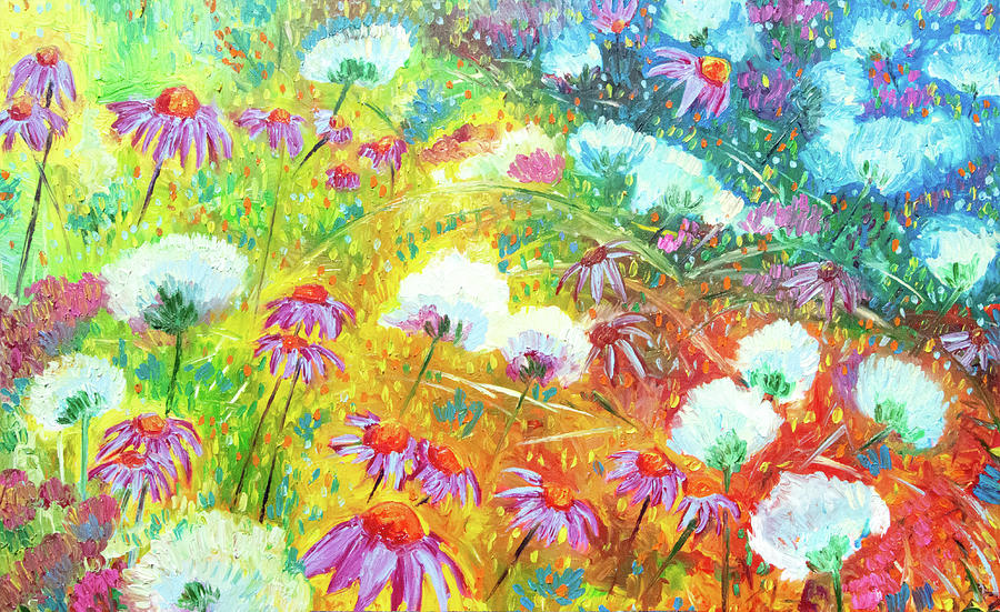 Echinacea Bloom Painting by Chiara Magni