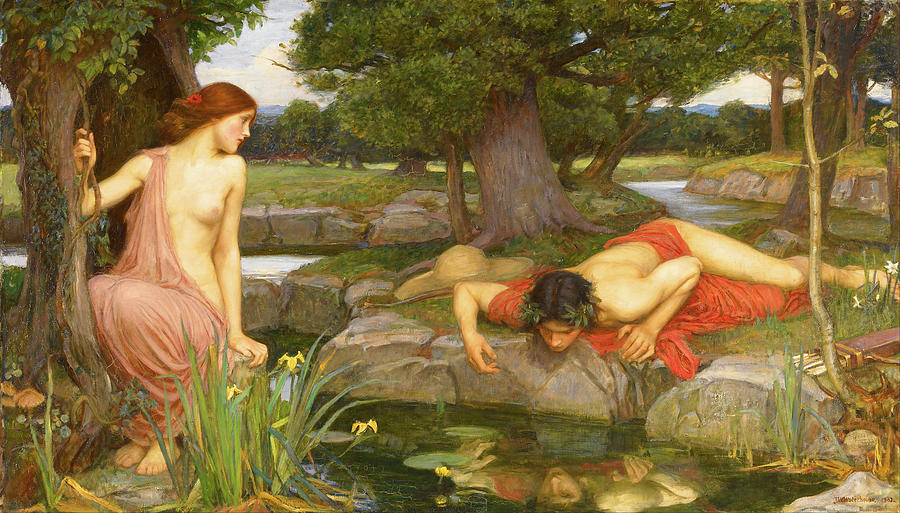 Echo and Narcissus Painting by Long Shot