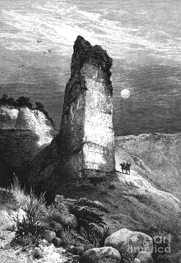 Echo Canyon, Utah, 1874 Drawing by Thomas Moran