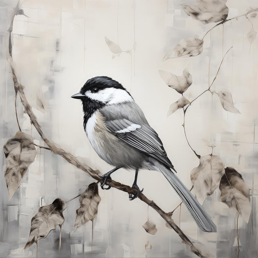 Chickadee Painting - Echoes of Flight by Lourry Legarde