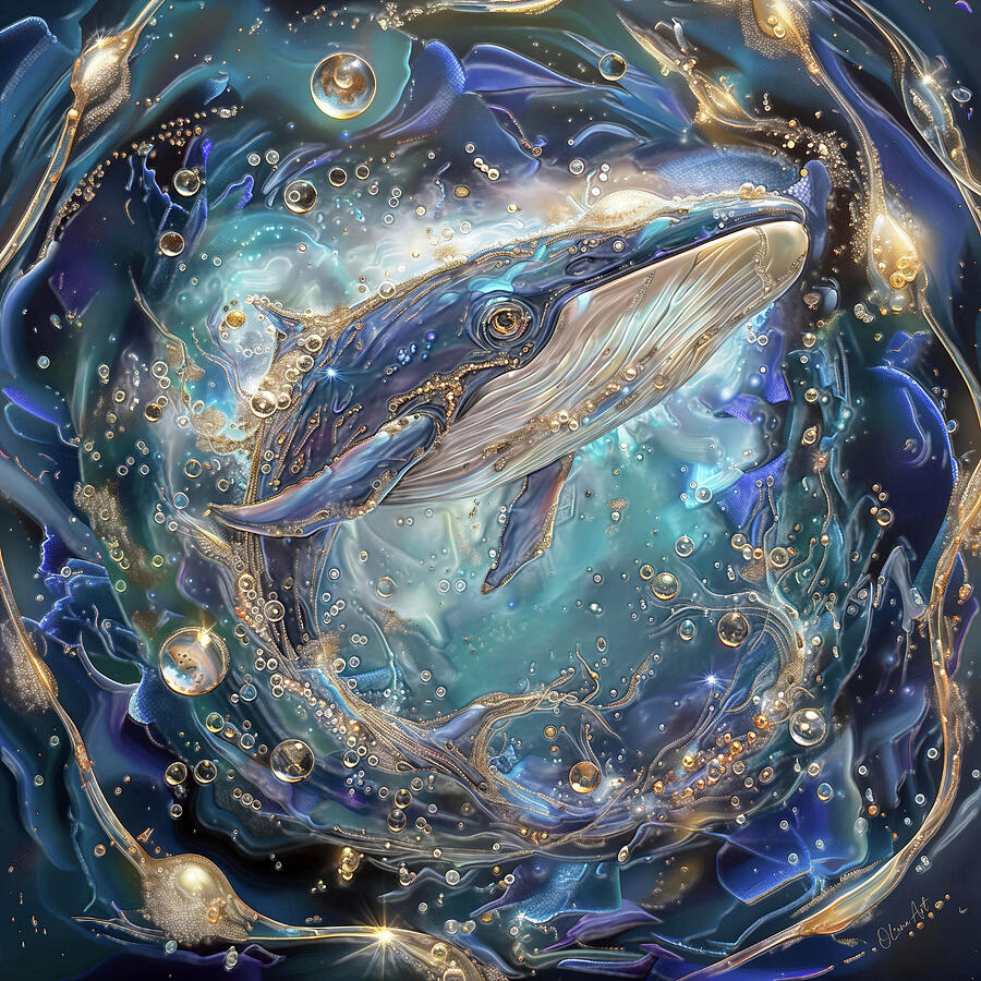 Echoes Of The Abyss  The Whales Song Digital Art