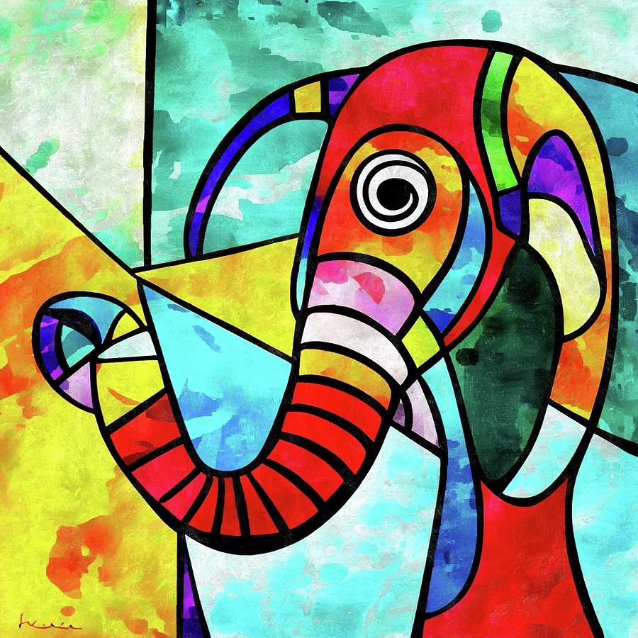 Eclectic Elephant  Digital Art by Ally White