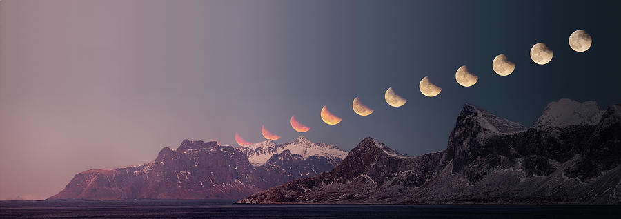 Eclipsed Moonrise Photograph by Alexandru Conu