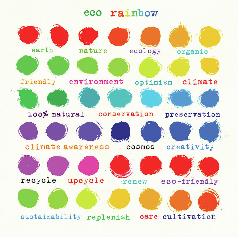 Eco Rainbow Mixed Media by Jenny Frean