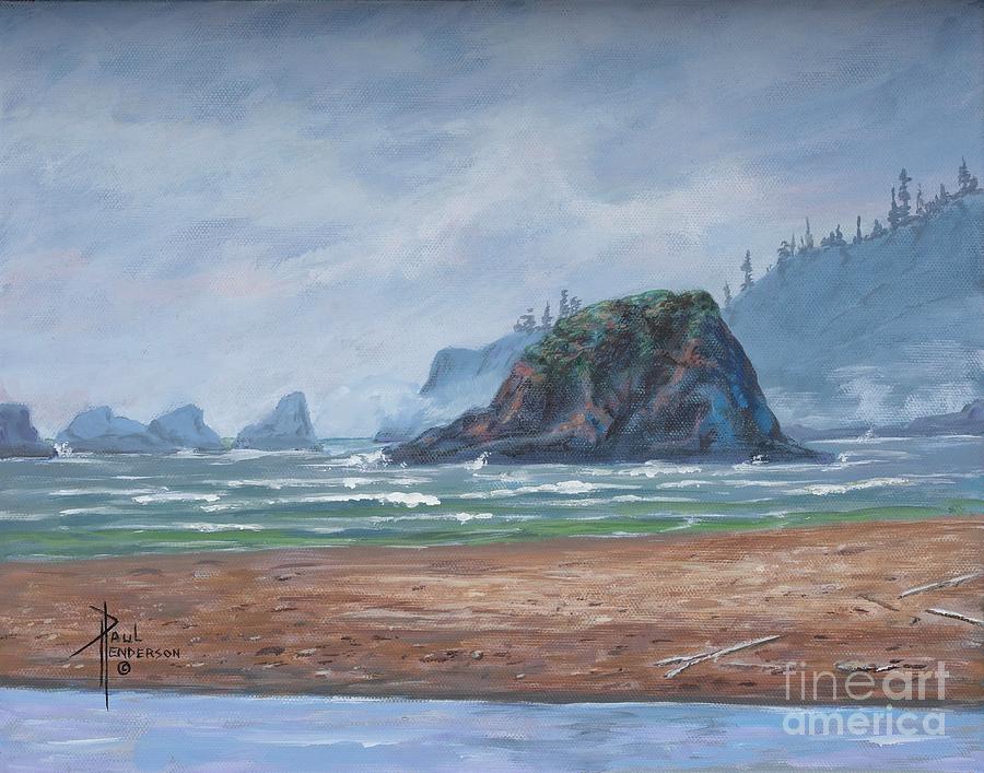 Ecola River Mouth Painting
