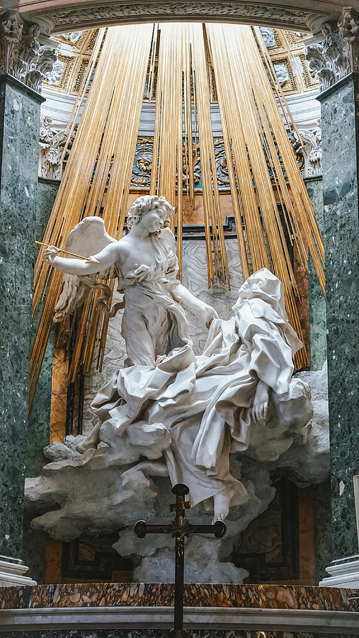 Ecstacy of Saint Teresa Rome sculpture Print Painting by Palmer Matilda ...