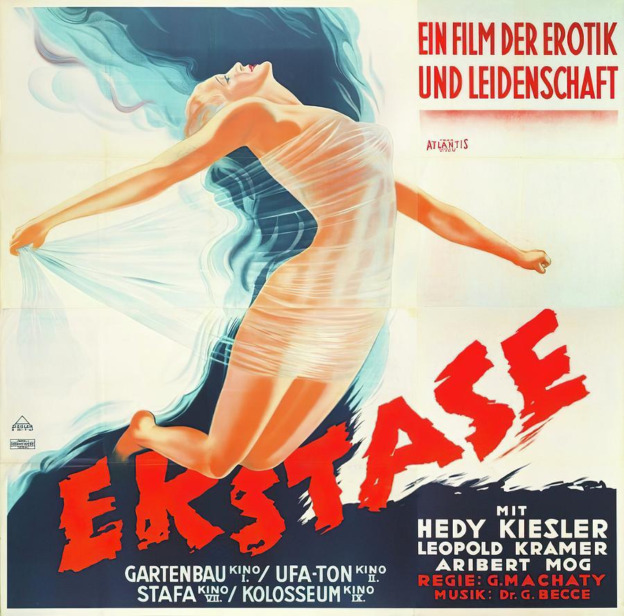 Hedy Lamarr Mixed Media - Ecstasy - 1933 by Movie World Posters