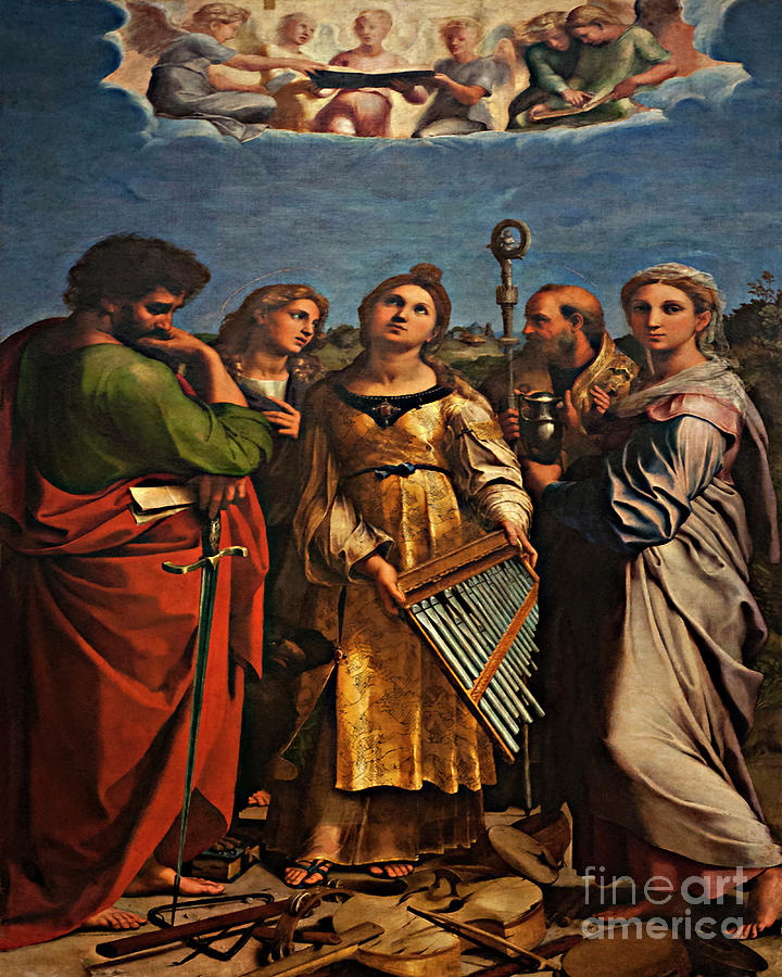 Ecstasy of St. Cecilia - CZECC Painting by Rafael