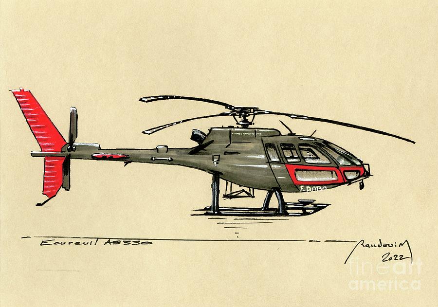 Ecureuil chopper Painting by Alain BAUDOUIN ABmotorART