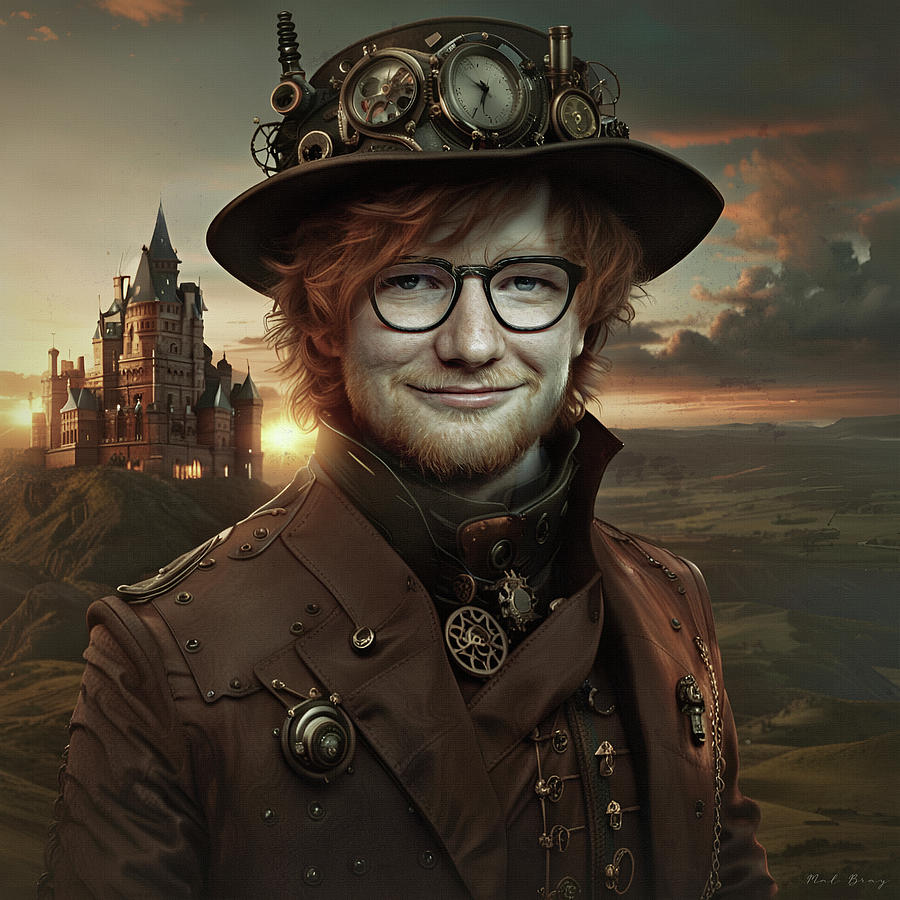 Ed Sheeran Castle on the Hill Steampunk Digital Art by Mal Bray