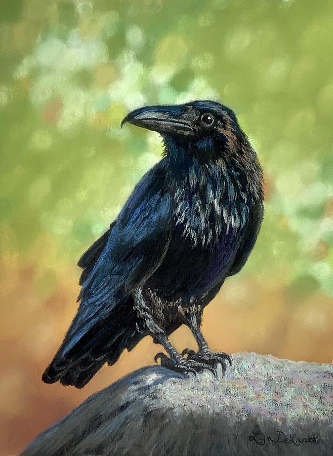 Ed the Raven Pastel by Lyn DeLano