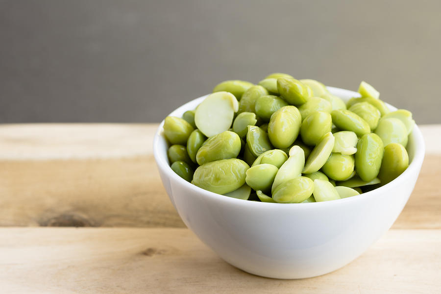 Edamame beans in a small bowl Photograph by Westend61