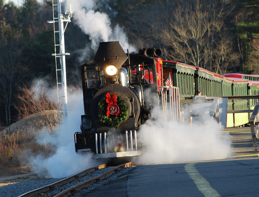Edaville Railroad at Christmas Photograph by Stephanie Leavens Fine