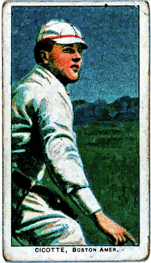 Eddie Cicotte Boston Red Sox Baseball Card Portrait Baseball Game Cards Oil Painting Painting