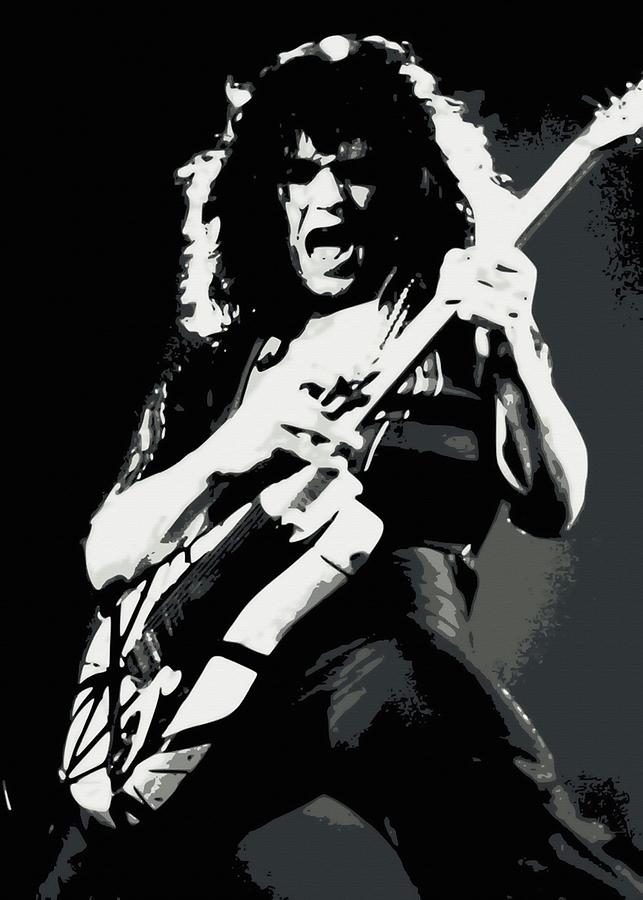 Eddie Van Halen 1 Digital Art by Joseph On