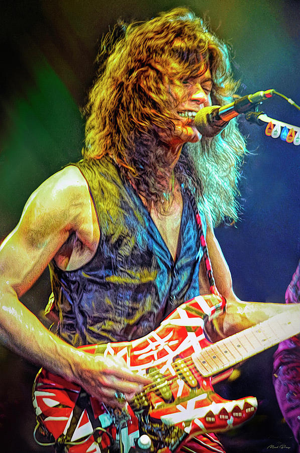 Eddie Van Halen Guitar Maestro Mixed Media