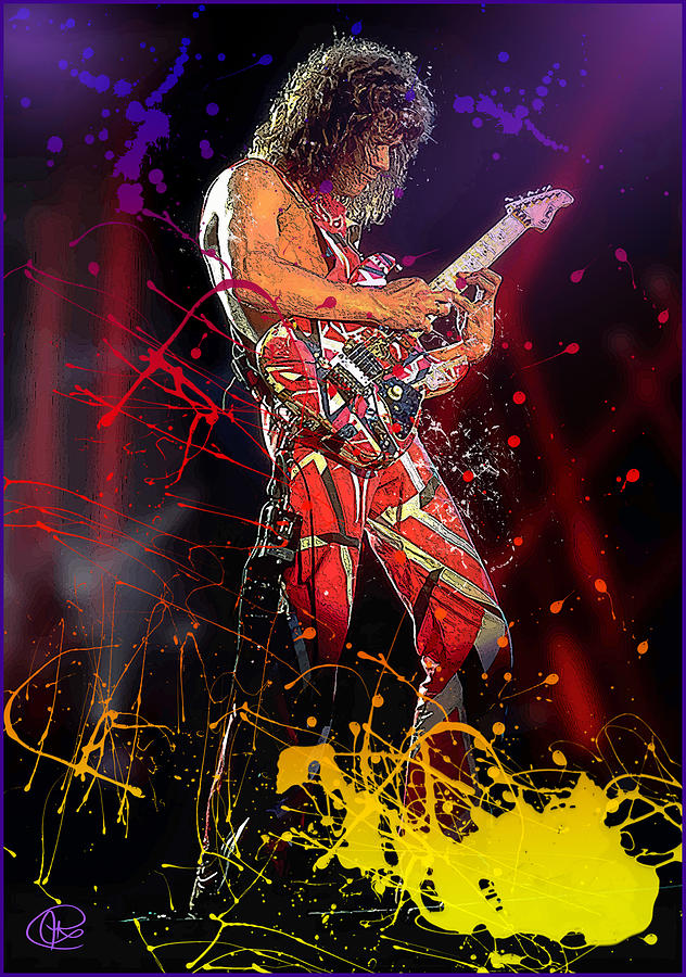 Van Halen Digital Art - Eddie van Halen by Hay Rouleaux
