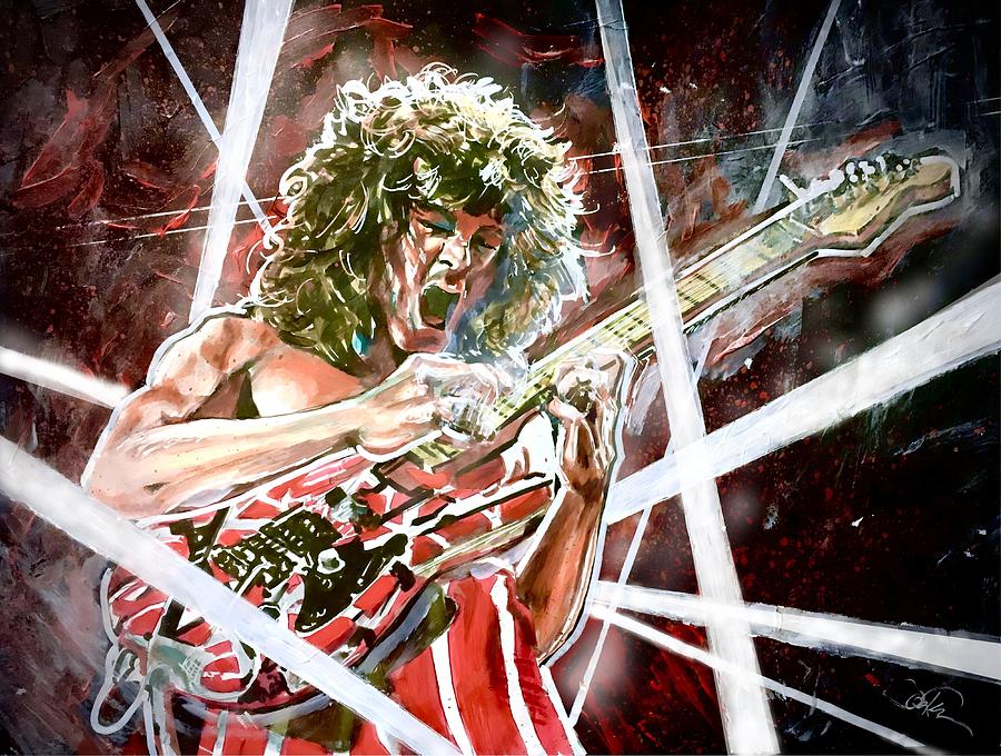 Eddie Van Halen Painting by Joel Tesch