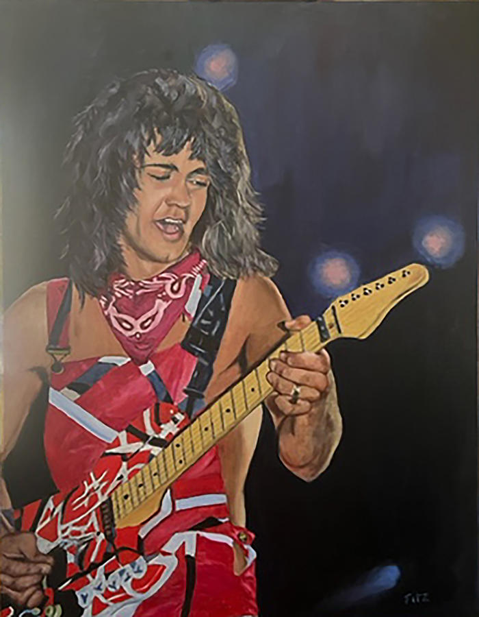 Eddie Van Halen Painting by Rick Fitzsimons - Fine Art America