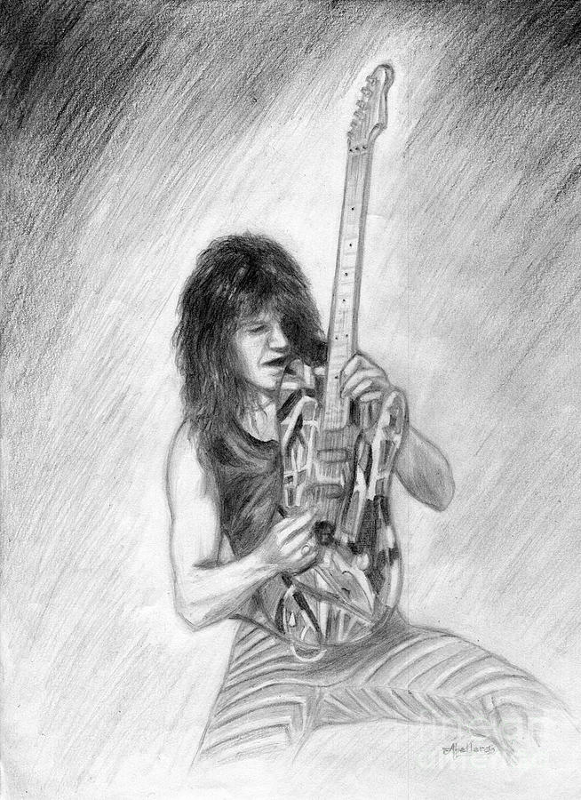 Eddie Van Halen Drawing by Roz Abellera