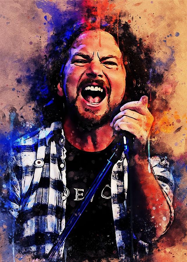 Eddie Vedder-01 Digital Art by Kha Dieu Vuong - Fine Art America