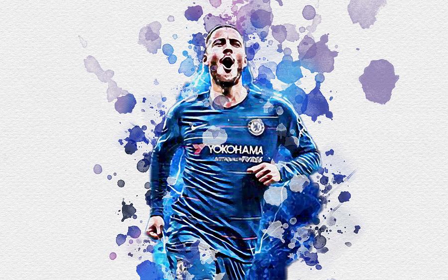 Eden Hazard Art Chelsea Fc Joy Belgian Footballers Soccer Hazard ...