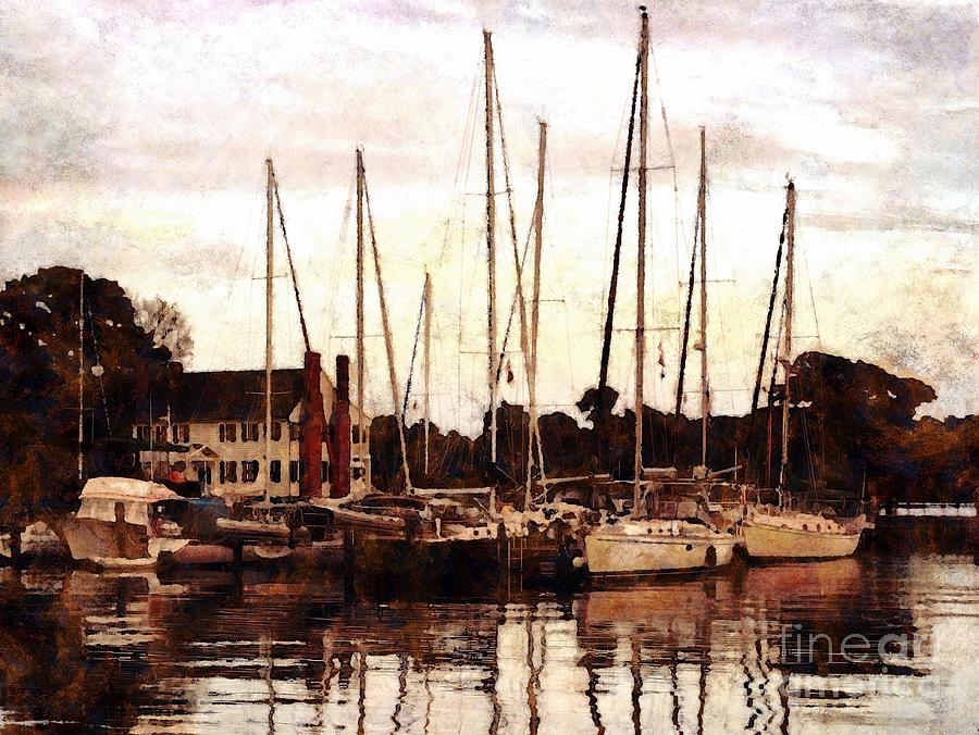 Edenton NC - A Look Back in Time  Mixed Media by Janine Riley