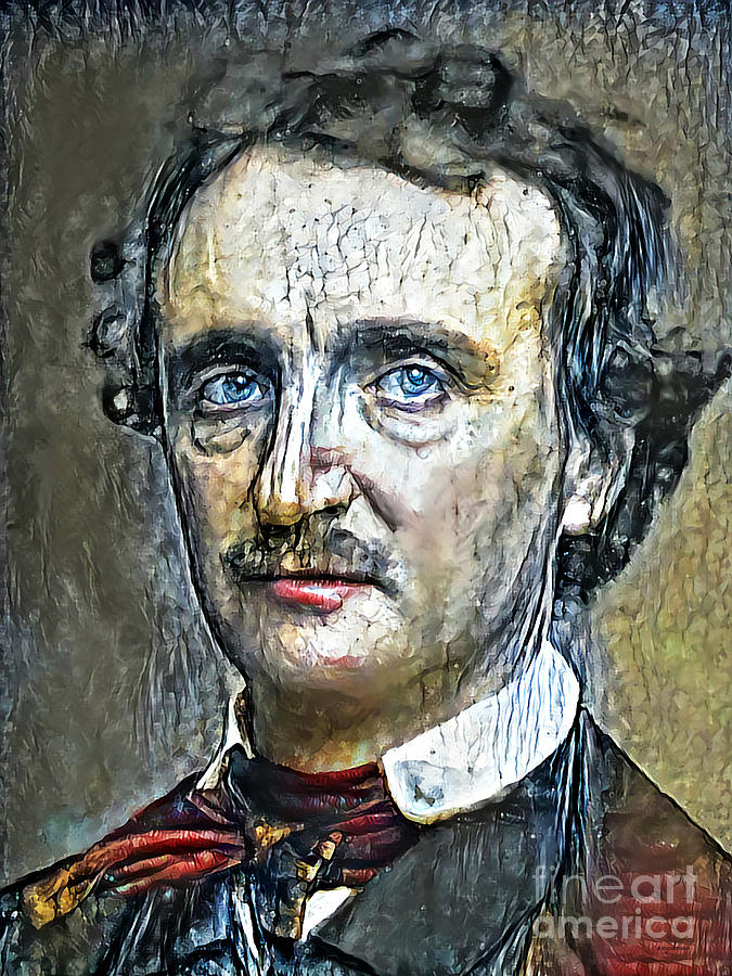 Edgar Allan Poe in Brutalism Colors 20200806 Photograph by Wingsdomain Art and Photography