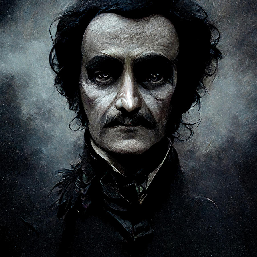 Edgar Allan Poe Portrait Digital Art By Brian M Hall - Fine Art America