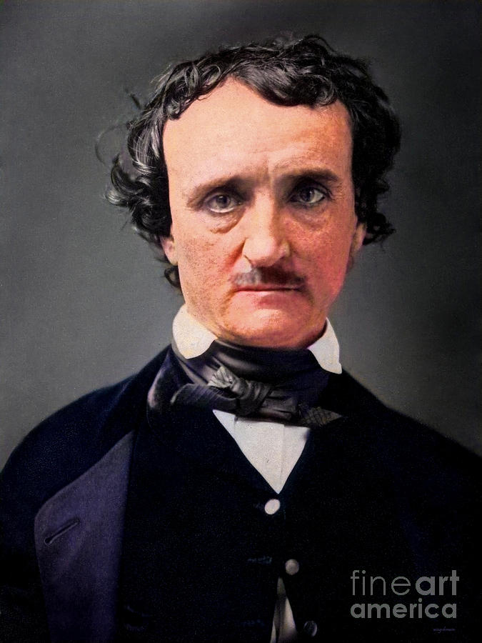 Edgar Allan Poe The Raven Colorized 20210511 Photograph by Wingsdomain Art and Photography