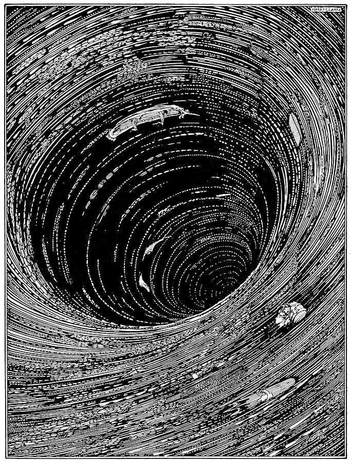 Edgar Allen Poe - Tales of Mystery and Imagination - A Descent into the Maelstrom Drawing by Harry Clarke