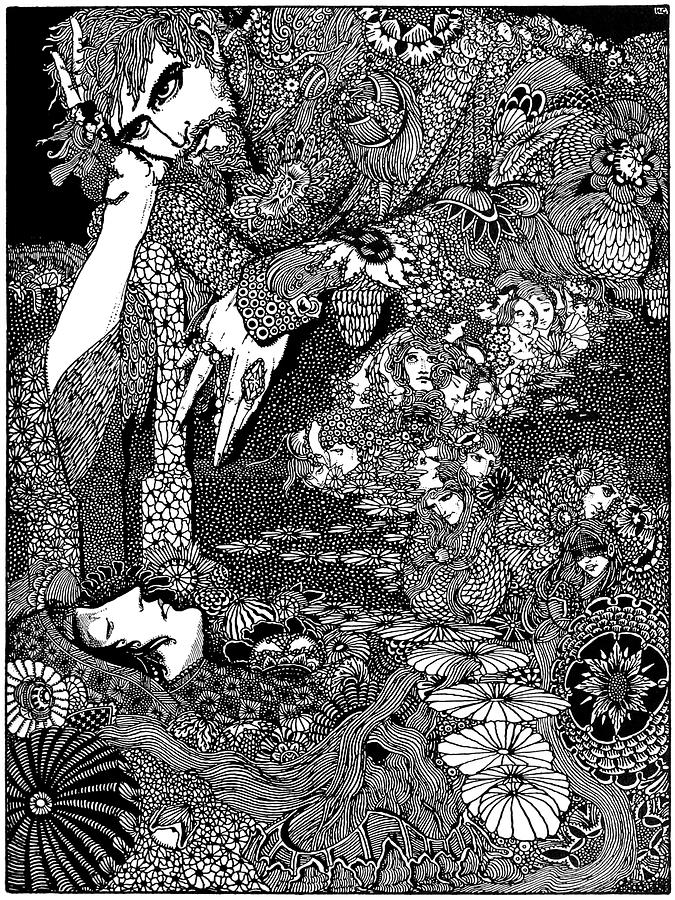 Edgar Allen Poe - Tales of Mystery and Imagination - Morella Drawing by Harry Clarke