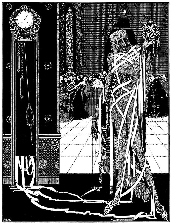 Edgar Allen Poe - Tales of Mystery and Imagination - The Masque of the Red Death Drawing by Harry Clarke