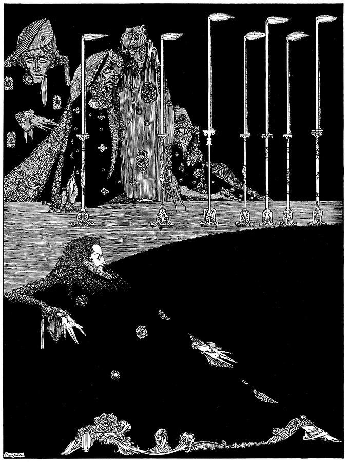 Edgar Allen Poe - Tales of Mystery and Imagination - The Pit and the Pendulum Drawing by Harry Clarke