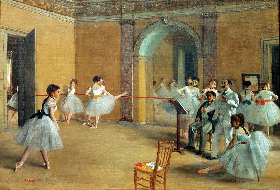 Edgar Degass The Dance Foyer at the Opera on the rue Le Peletie Painting by Bob Pardue