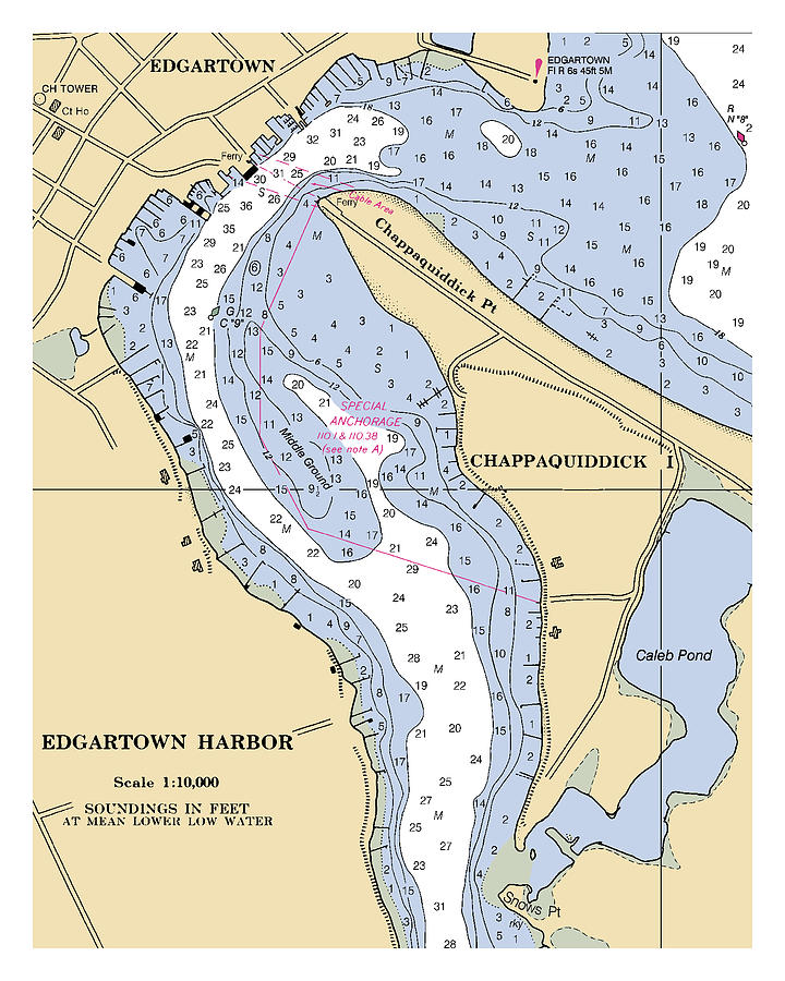 Edgartown Harbor Martha's Vineyard Massachusetts chart 13238_4, NOAA