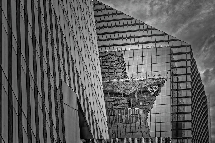 Edge NYC Reflections BW Photograph by Susan Candelario
