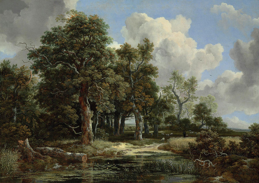 Edge of a Forest with a Grainfield Painting by Jacob van Ruisdael Pixels