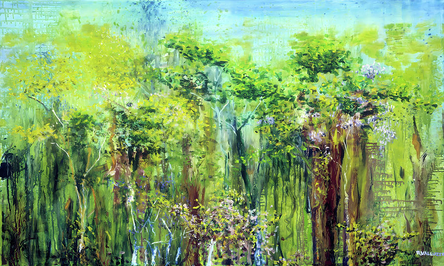 Edge of Eden Panorama Painting by Regina Valluzzi