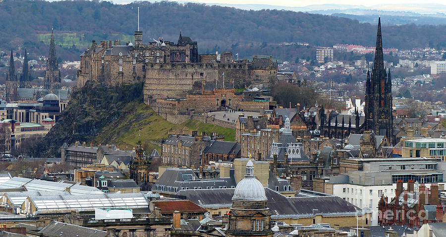Edinburgh Castle and City landmarks  Photograph by Phil Banks