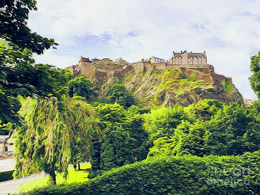 Edinburgh Castle Digital Artwork 1 Digital Art