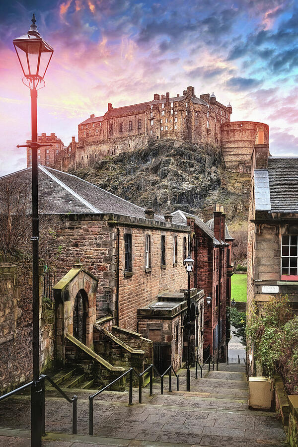 Edinburgh Castle From The Vennel Scotland  Photograph by Carol Japp