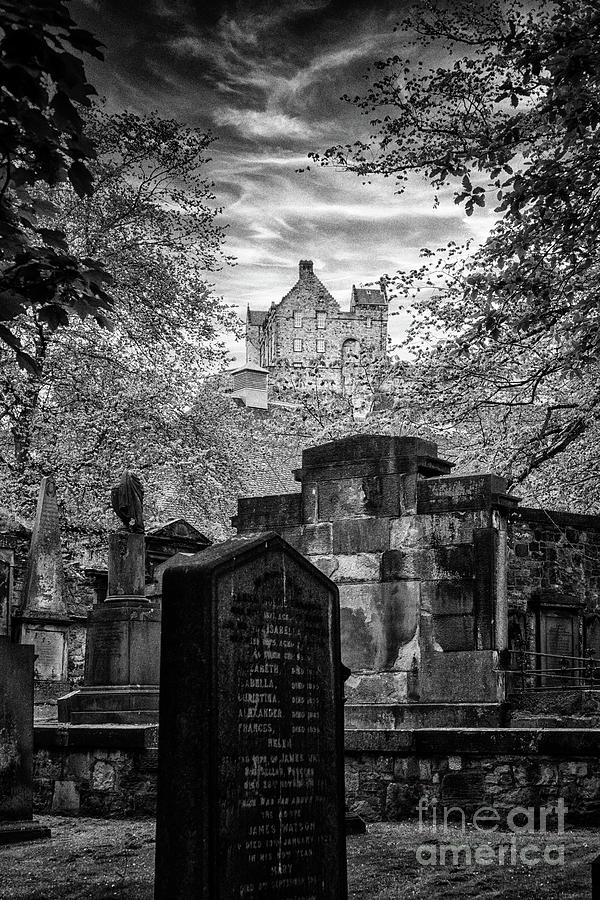 Edinburgh Castle in Black and White Photograph by Lynn Bolt