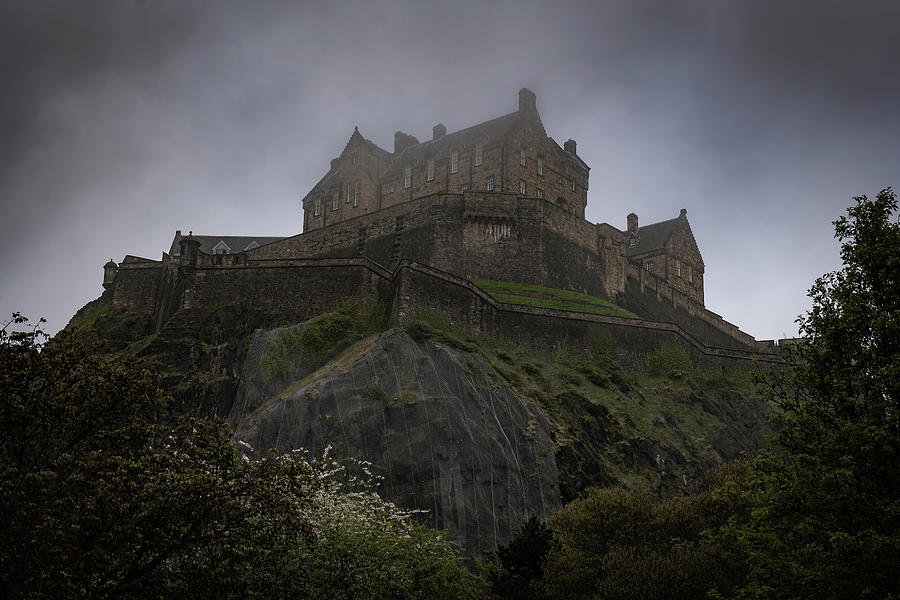 Edinburgh Castle In Clouds Photograph by Artur Bogacki