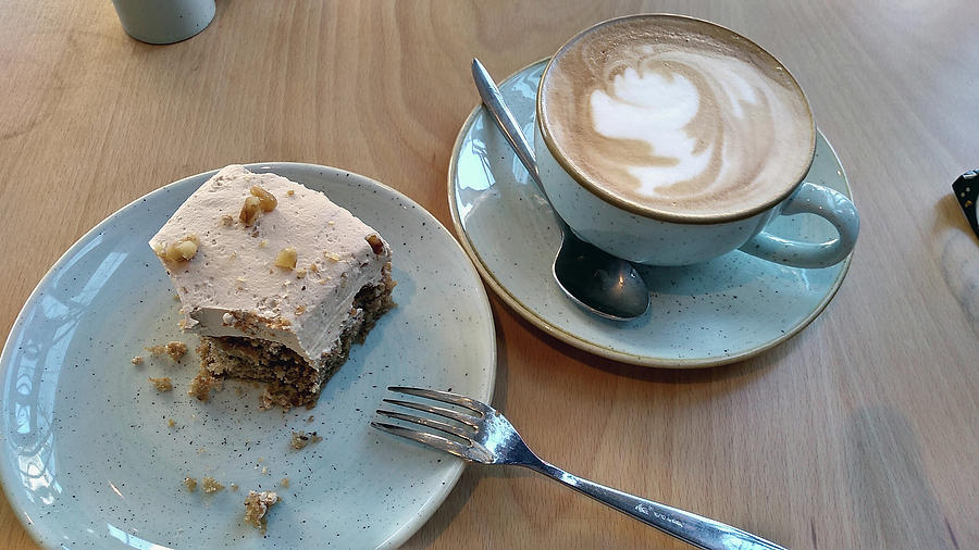  EDINBURGH. Coffee and Carrot Cake. Photograph by Lachlan Main