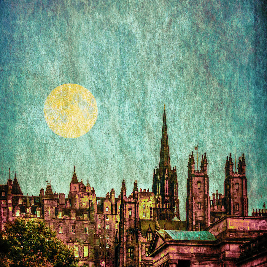 Edinburgh Old Town Skyline Photograph