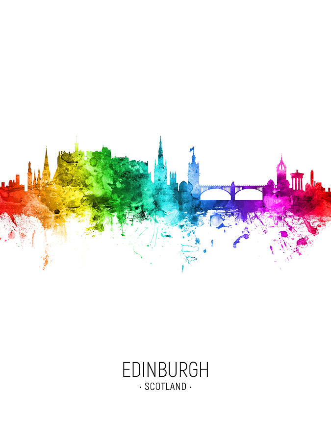 Edinburgh Scotland Skyline #47 Digital Art by Michael Tompsett
