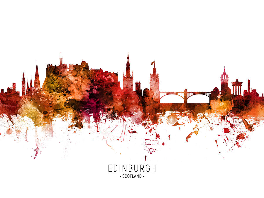 Edinburgh Scotland Skyline #58 Digital Art by Michael Tompsett
