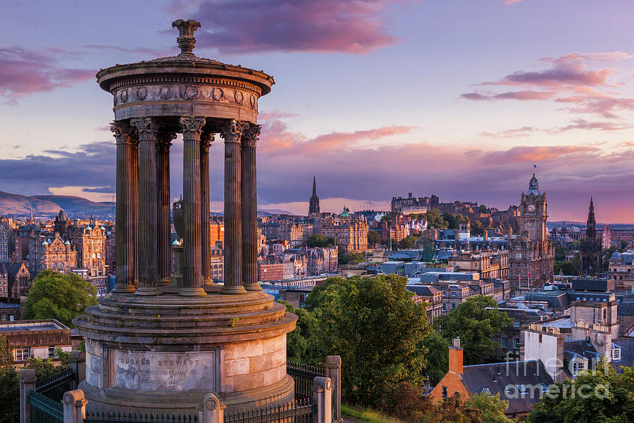 Edinburgh sunset skyline, Scotland Photograph by Neale And Judith Clark
